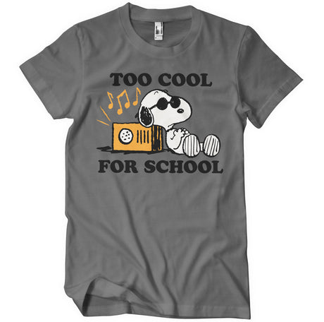 Peanuts - Snoopy - Too Cool For School Mens T-Shirt featuring the Too Cool For School Mens T-Shirt design