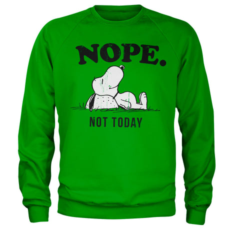 Peanuts - Nope. Not Today Sweatshirt featuring the Nope. Not Today Sweatshirt design