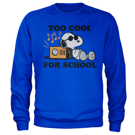 Peanuts - Snoopy - Too Cool For School Sweatshirt featuring the Too Cool For School Sweatshirt design