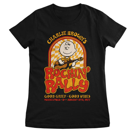 Peanuts - Charlie Browns Rockin Rally Women T-Shirt featuring the Charlie Browns Rockin Rally Women T-Shirt design
