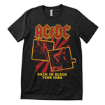 AC/DC - Back In Black Tour 1980 Mens T-Shirt