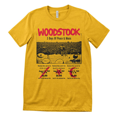 Woodstock - 3 Day Ticket Mens T-Shirt