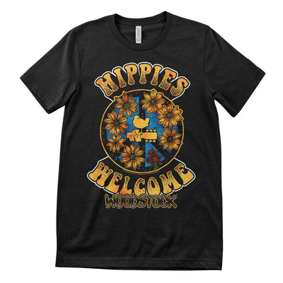 Woodstock - Hippies Welcome Mens T-Shirt