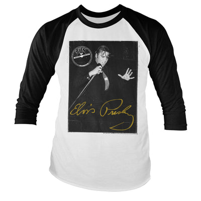 Elvis Presley - Golden Signature Baseball Long Sleeve T-Shirt