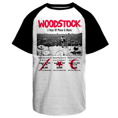 Woodstock - 3 Day Ticket Baseball Baseball Mens T-Shirt