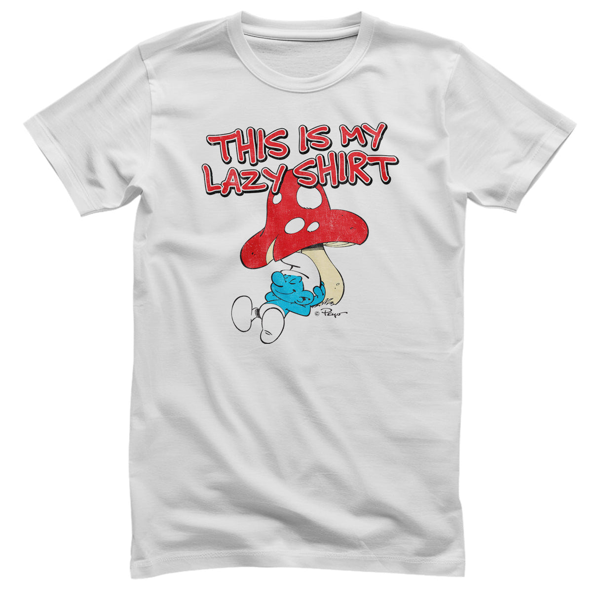Smurfs - The Smurfs - This Is My Lazy Shirt Mens T-Shirt