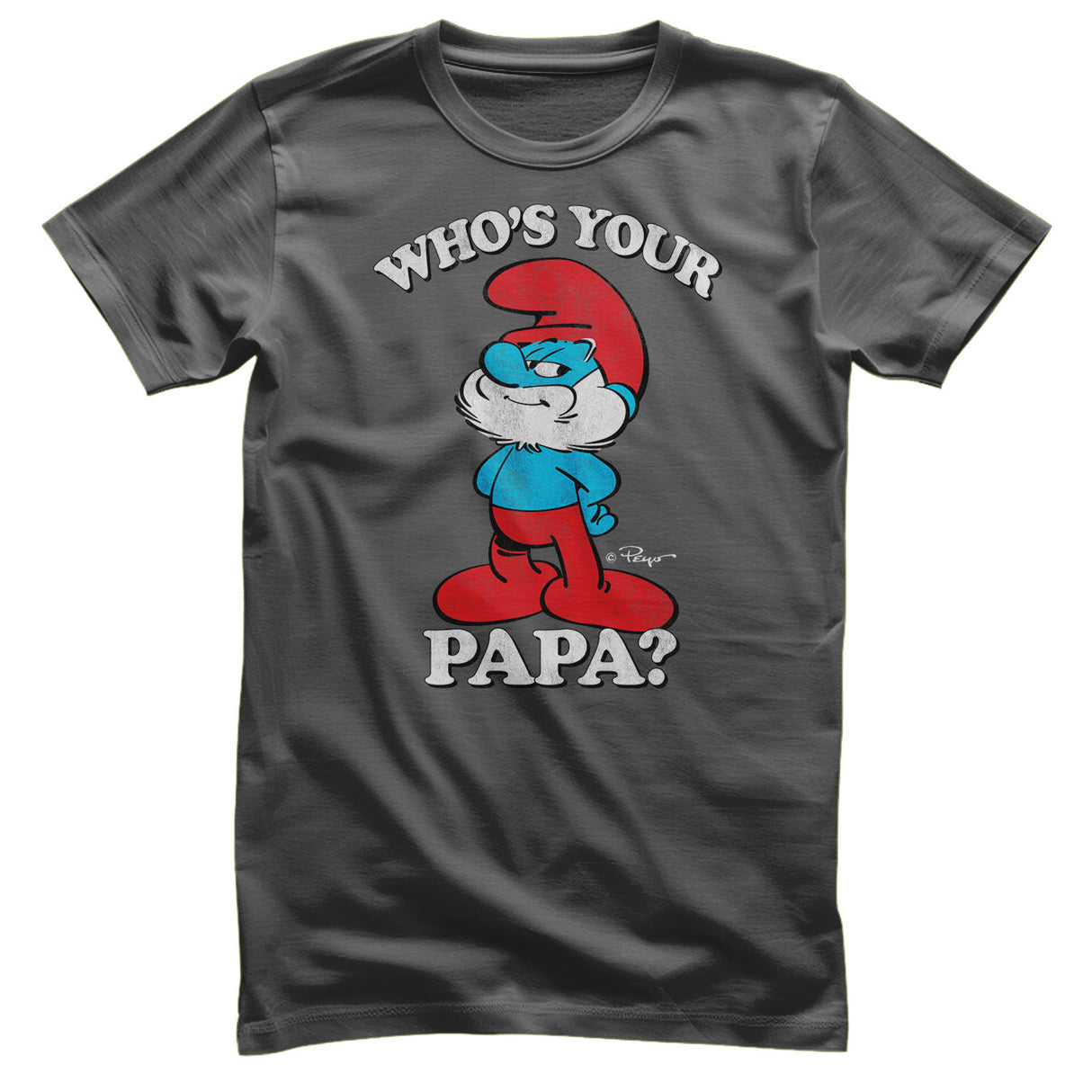 Smurfs - Who's Your Papa Mens T-Shirt