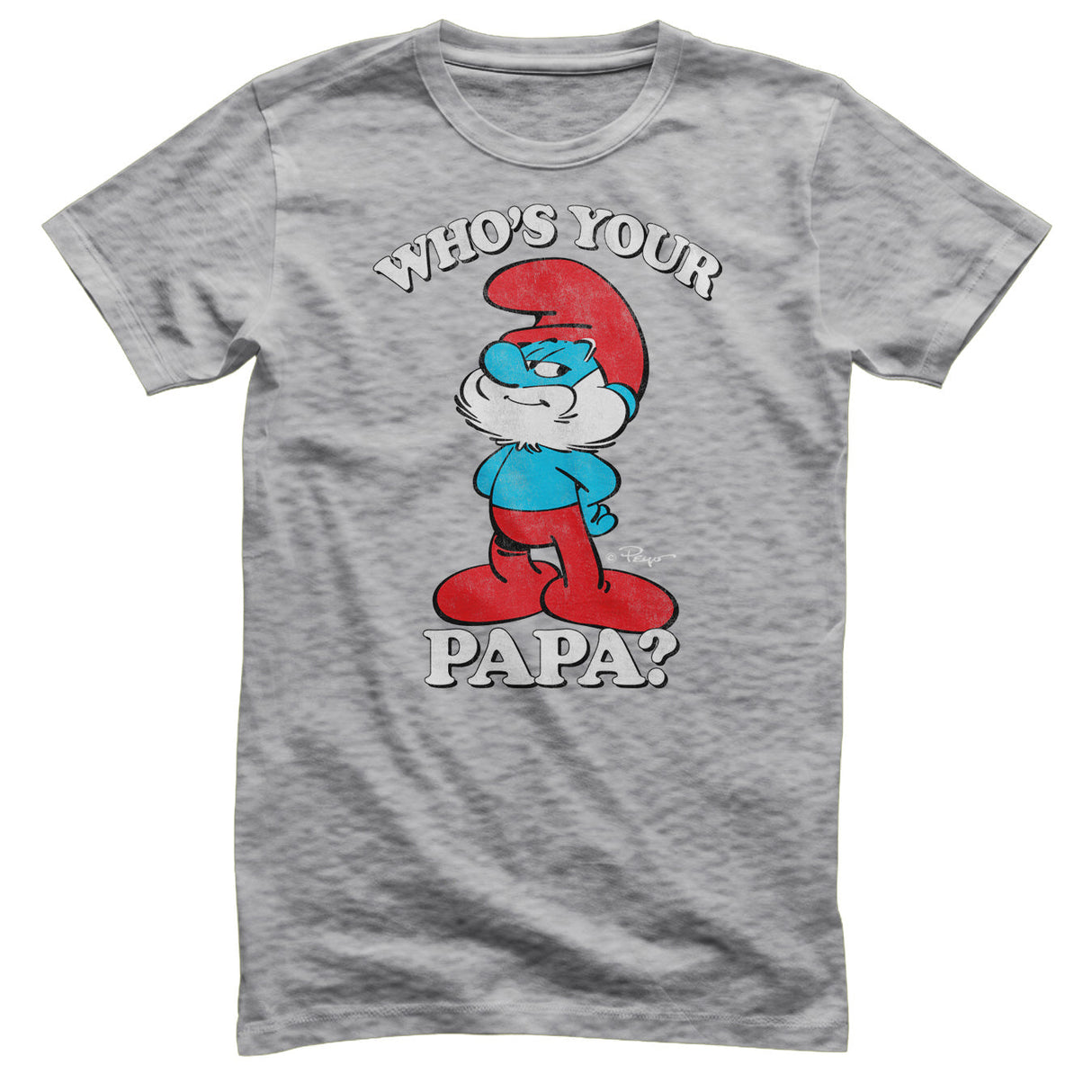 Smurfs - Who's Your Papa Mens T-Shirt