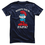 Smurfs - Who's Your Papa Mens T-Shirt