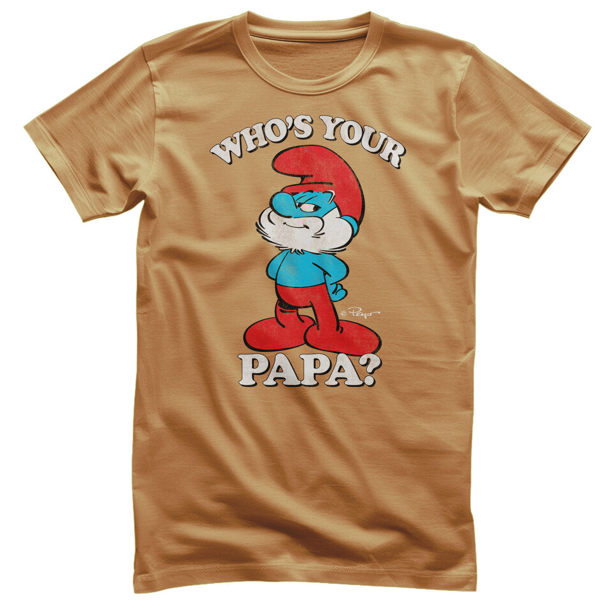 Smurfs - Who's Your Papa Mens T-Shirt