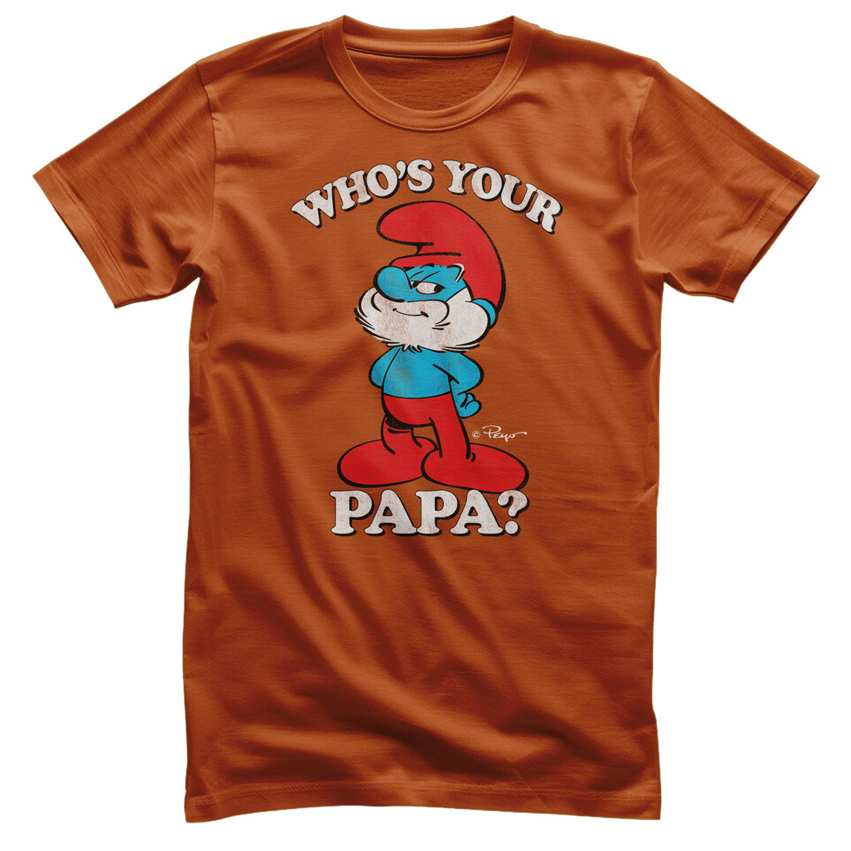 Smurfs - Who's Your Papa Mens T-Shirt
