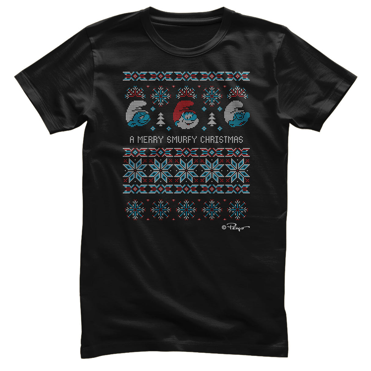 Smurfs - A Merry Smurfy Christmas Mens T-Shirt