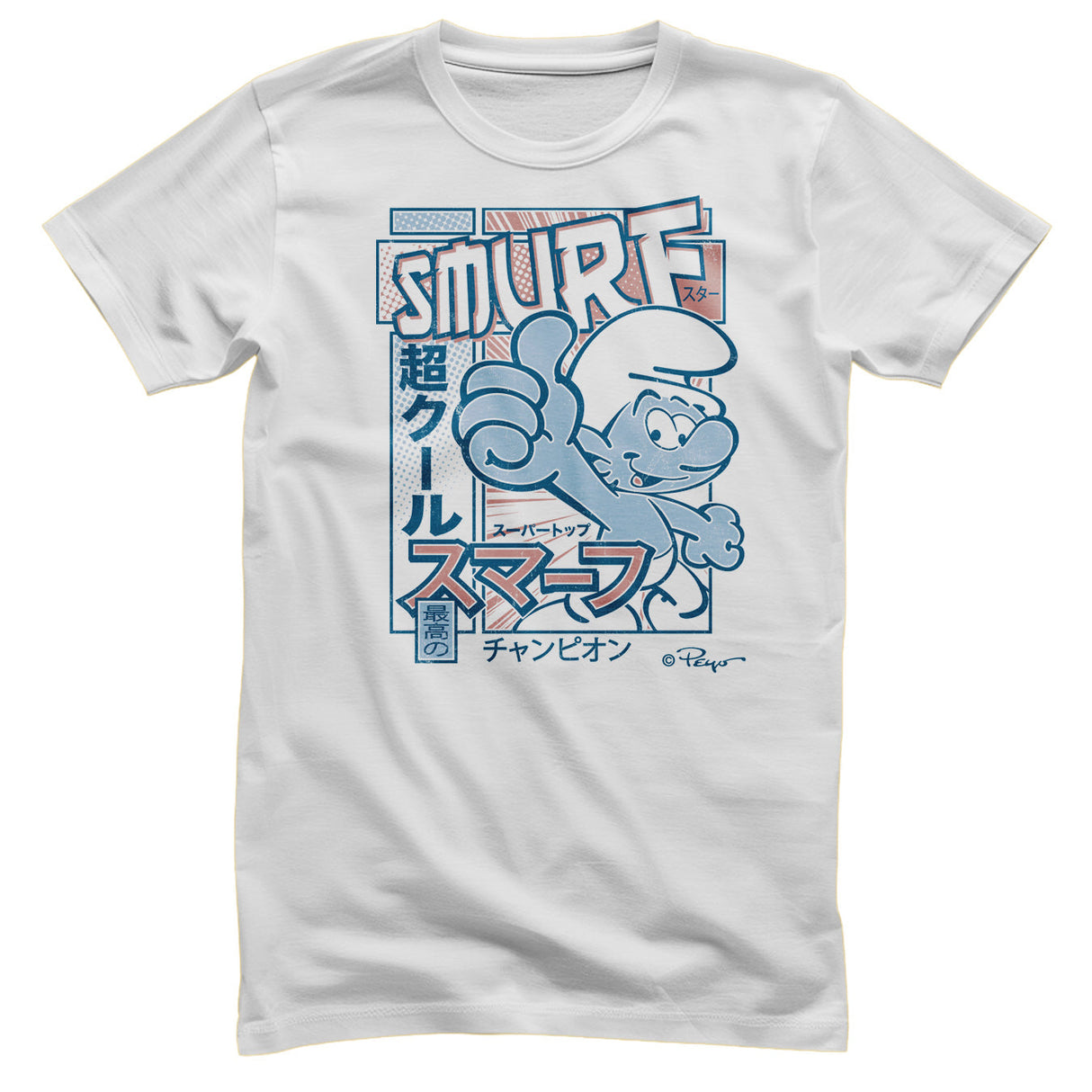 Smurfs - The Smurfs Japanese Poster Mens T-Shirt