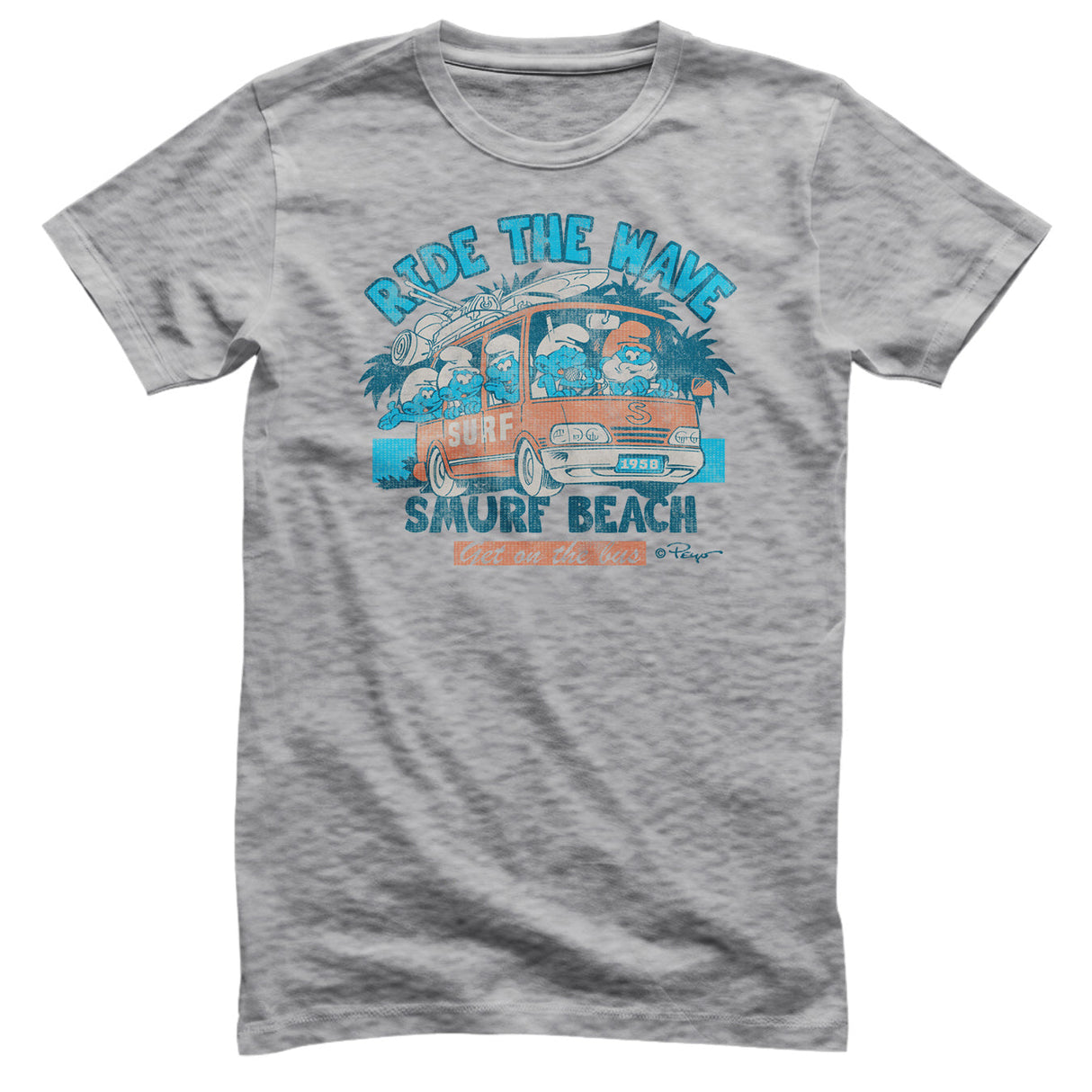 Smurfs - Ride The Wave - Smurf Beach Mens T-Shirt