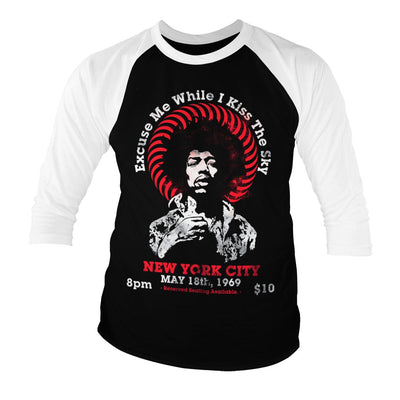 Jimi Hendrix - Live in New York Baseball Long Sleeve T-Shirt