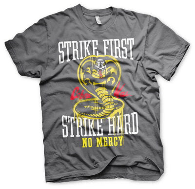 Cobra Kai - Strike First - Strike Hard - No Mercy Mens T-Shirt