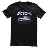 Ghostbusters - ECTO-1 80's Neon Grid Mens T-Shirt