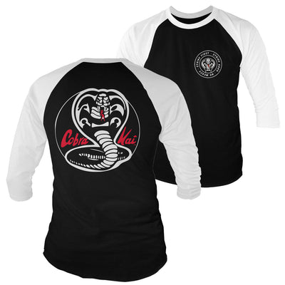 Cobra Kai - White Patches Baseball Long Sleeve T-Shirt