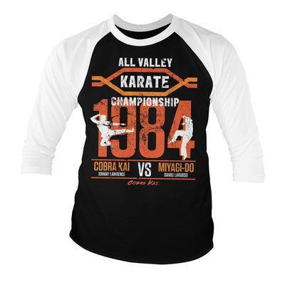 Cobra Kai - All Valley Karate Championship Baseball 3/4 Sleeve T-Shirt