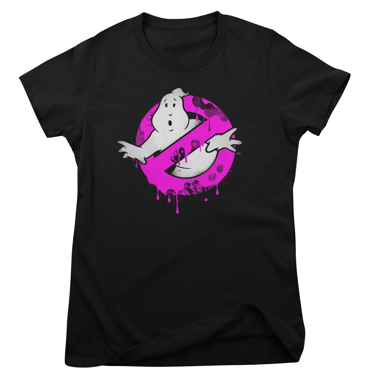 Ghostbusters - Pink Drip Logo Women T-Shirt