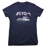 Ghostbusters - ECTO-1 80's Neon Grid Women T-Shirt