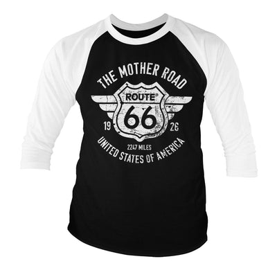 Route 66 - The Mother Road Baseball Long Sleeve T-Shirt