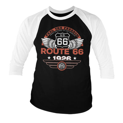 Route 66 - Feel The Freedom Baseball Long Sleeve T-Shirt