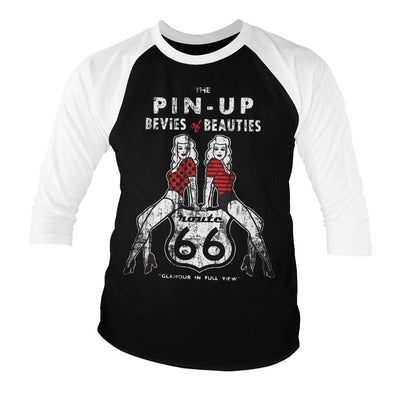 Route 66 - Pin-Ups Baseball Long Sleeve T-Shirt