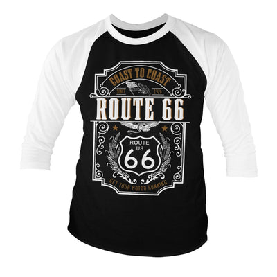 Route 66 - Coast To Coast Baseball Long Sleeve T-Shirt