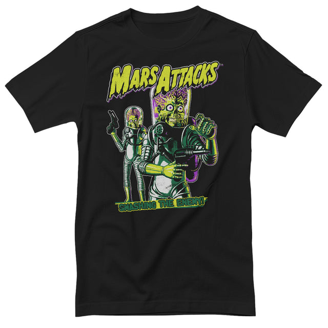 Mars Attacks - Smashing The Enemy T-Shirt showcasing - Smashing The Enemy design