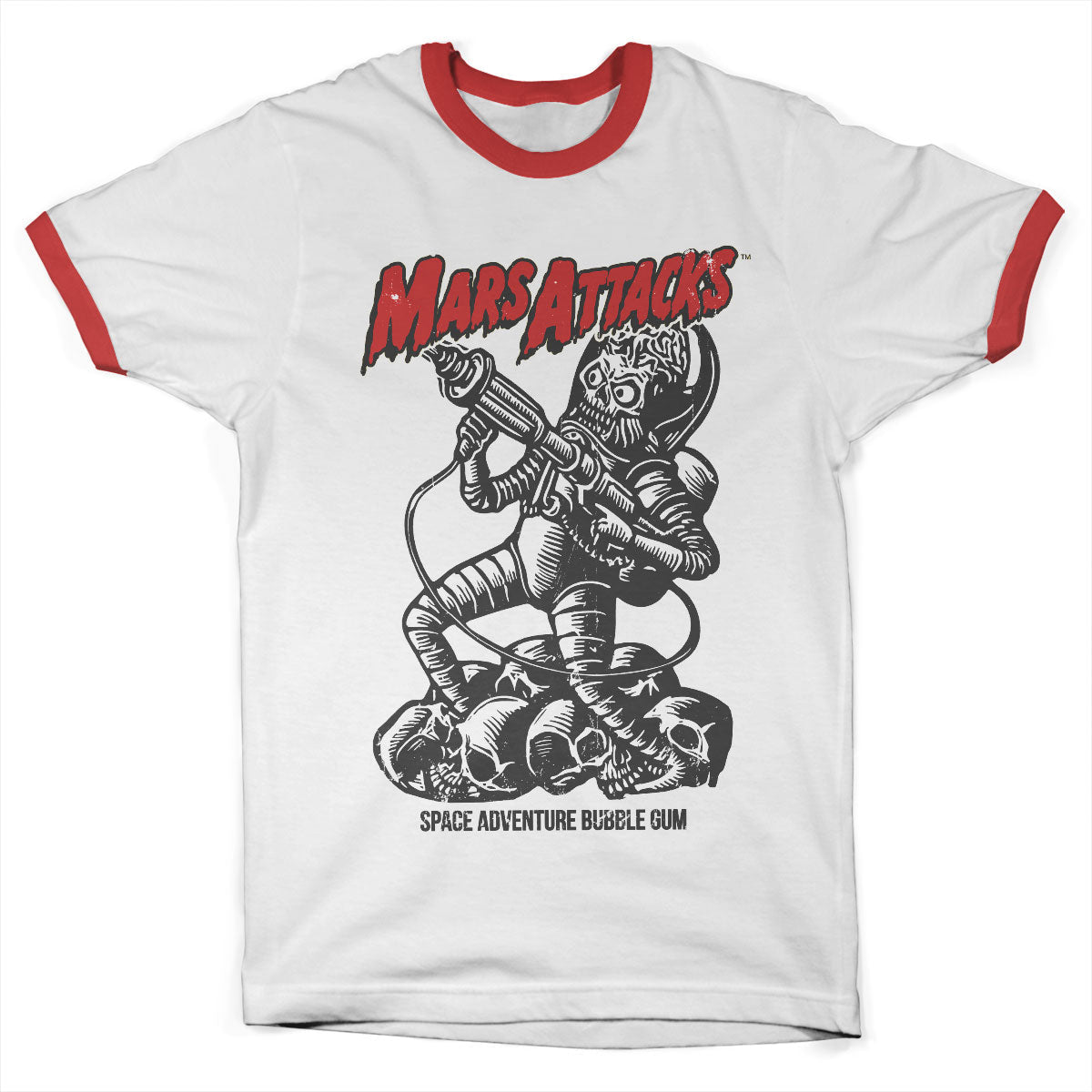 Mars Attacks - Space Adventure Bubbel Gum Ringer Mens T-Shirt