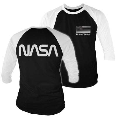 NASA - Black Flag Baseball Long Sleeve T-Shirt