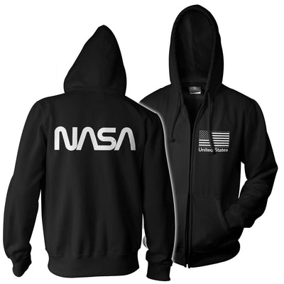 NASA - Black Flag Zipped Hoodie