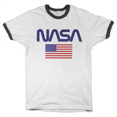 NASA - Old Glory Ringer Mens T-Shirt