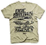Back to the Future - Doc Brown Time Travel Agency Mens T-Shirt