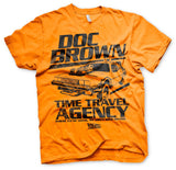 Back to the Future - Doc Brown Time Travel Agency Mens T-Shirt