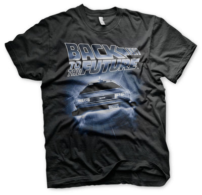 Back To The Future - Flying Delorean Mens T-Shirt