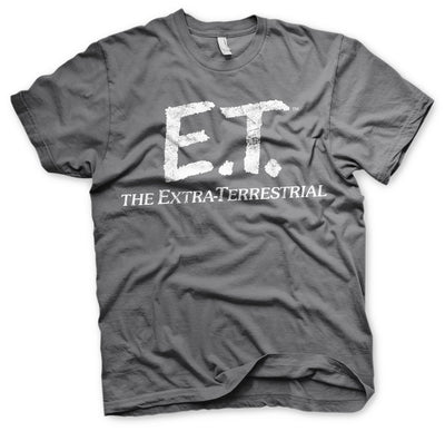 E.T. - Extra-Terrestrial Distressed Logo Mens T-Shirt