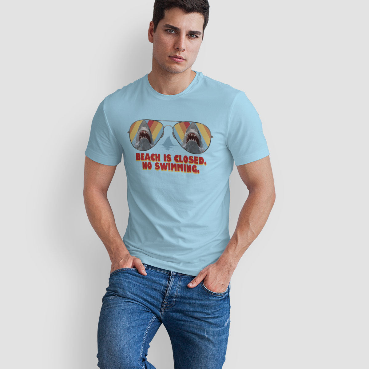 JAWS - Shades - Now Swimming Mens T-Shirt