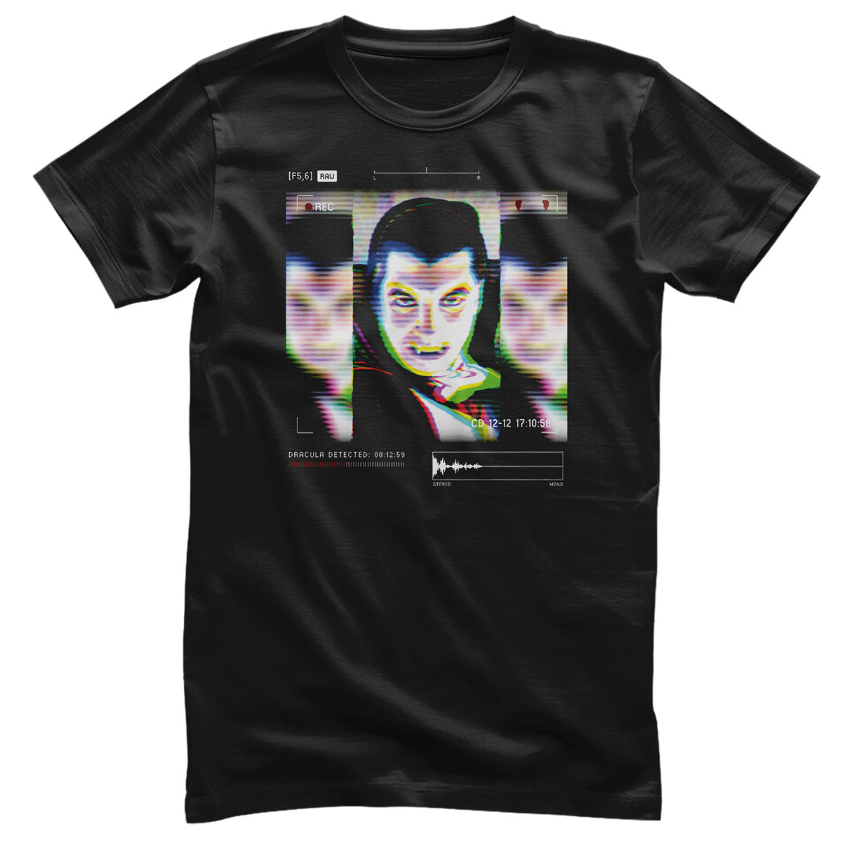Universal Monsters - Dracula on CCTV Mens T-Shirt