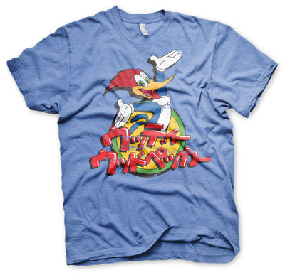 Woody Woodpecker - Washed Japanese Logo Mens T-Shirt