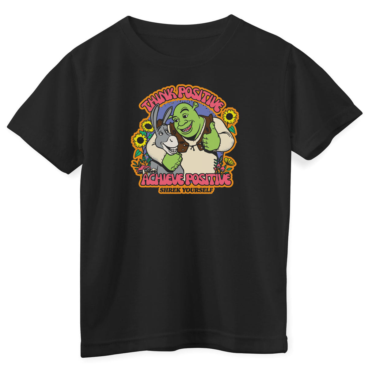 Shrek - Think Positive - Achieve Positive Kids T-Shirt