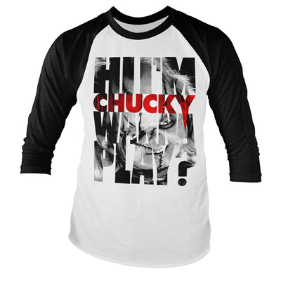 Chucky - Wanna Play Cutout Baseball Long Sleeve T-Shirt