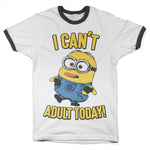 Minions - I Can't Adult Today Ringer Mens T-Shirt