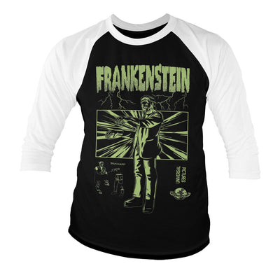 Universal Monsters - Frankenstein Retro Baseball 3/4 Sleeve T-Shirt