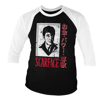 Scarface - Japanese Baseball Long Sleeve T-Shirt