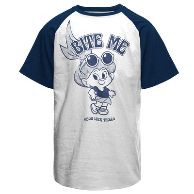 Good Luck Trolls - Bite Me Baseball Mens T-Shirt