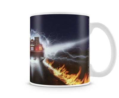 Back to the Future - Delorean Fire Tracks Coffee Mug