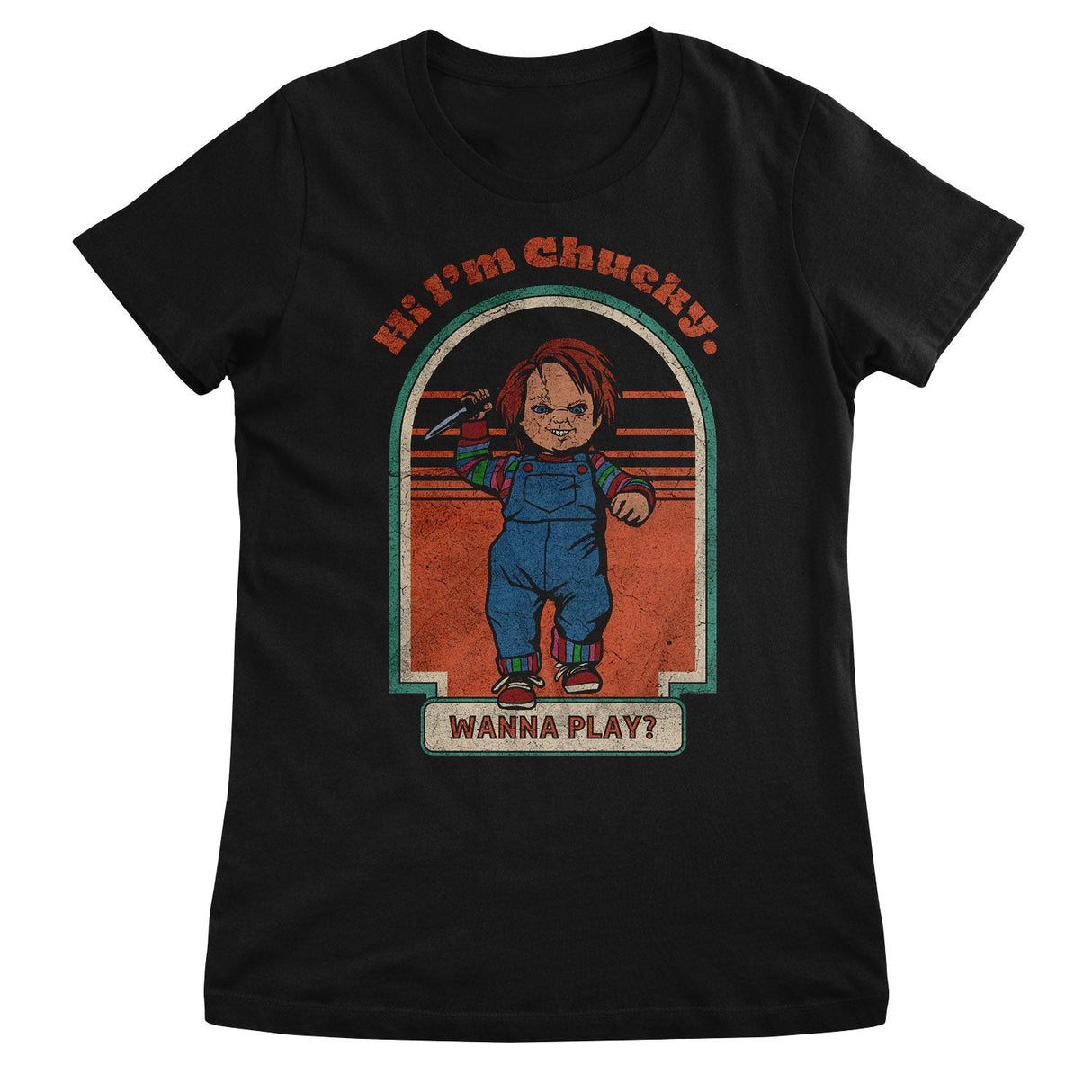 Chucky - Wanna Play? Distressed Women T-Shirt