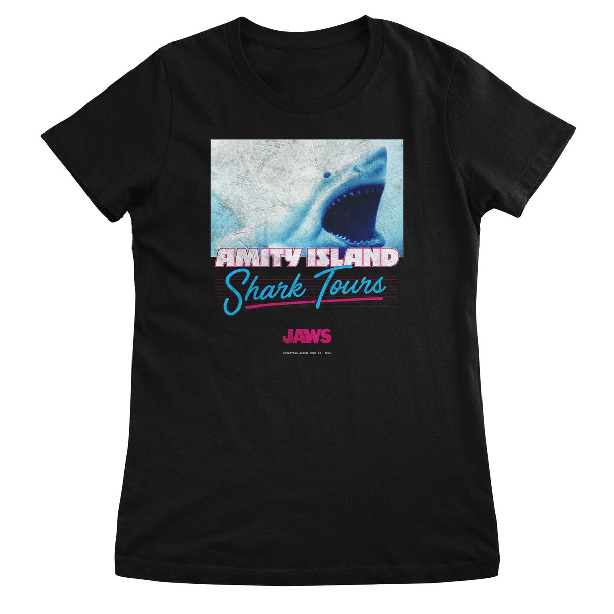 JAWS - Amity Island Shark Tours Women T-Shirt featuring the Amity Island Shark Tours Women T-Shirt design